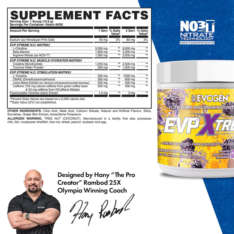 EVP Xtreme N.O. Pre-Workout